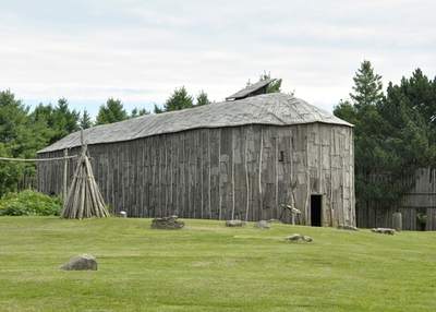 Iroquois longhouse, Crawford Lake, Milton Ontario Iroquois longhouse, Crawford Lake, Milton Ontario